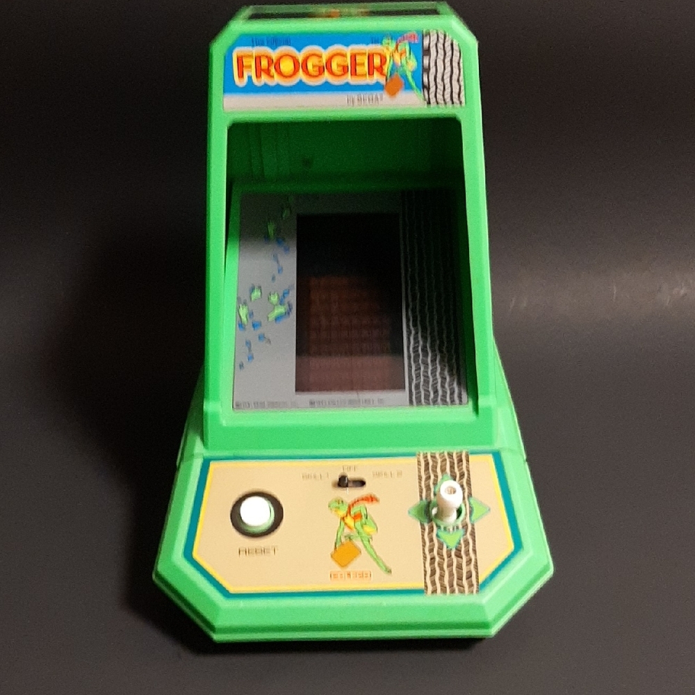 Classic 80's Frogger Handheld Arcade Console - Vibrant Green